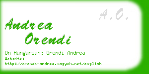 andrea orendi business card